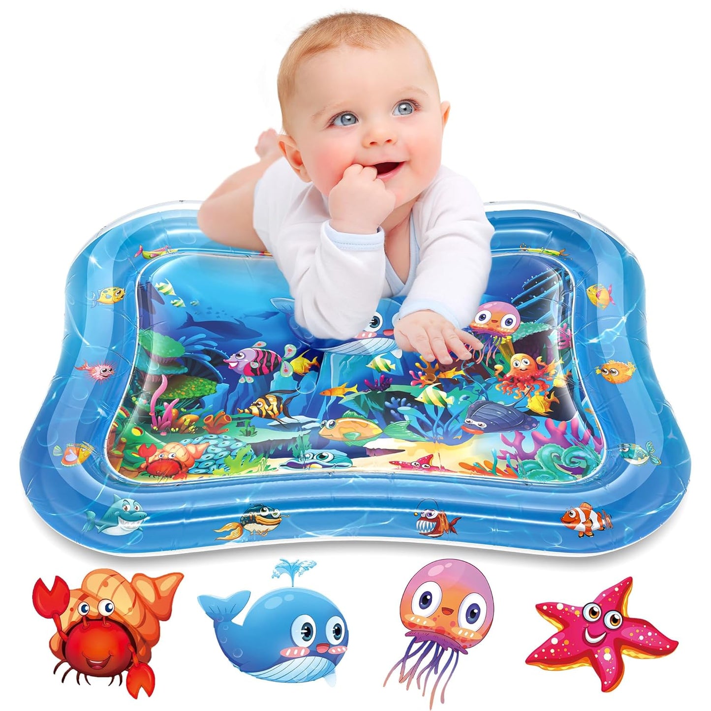 Infinno Inflatable Tummy Time Mat Premium Baby Water Play Mat for Infants and Toddlers Baby Toys for 3 to 24 Months, Strengthen Your Baby's Muscles, Portable - 7DAY'S
