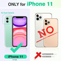 iPhone 11, [RFID Blocking] Card Slots Stand Magnetic Closure, Protective PU Leather [Shockproof TPU Interior Case] Flip Cover Compatible with iPhone 11 (2019 6.1 inch), Black - 7DAY'S