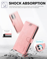 iPhone 11, [RFID Blocking] Card Slots Stand Magnetic Closure, Protective PU Leather [Shockproof TPU Interior Case] Flip Cover Compatible with iPhone 11 (2019 6.1 inch), Black - 7DAY'S