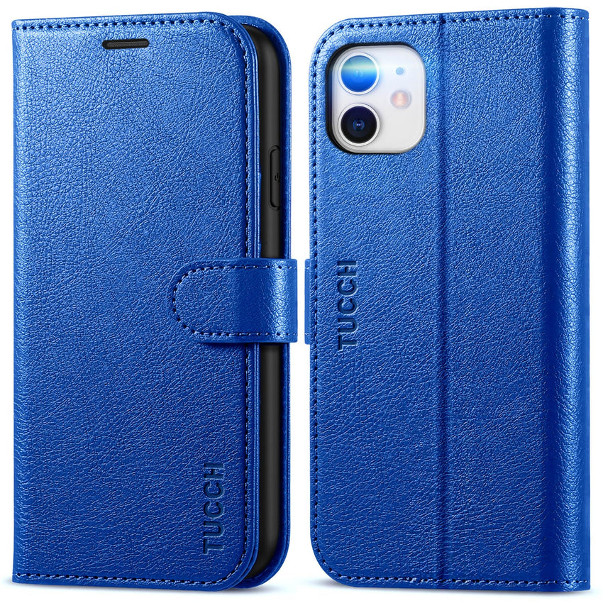 iPhone 11, [RFID Blocking] Card Slots Stand Magnetic Closure, Protective PU Leather [Shockproof TPU Interior Case] Flip Cover Compatible with iPhone 11 (2019 6.1 inch), Black - 7DAY'S