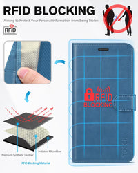 iPhone 11, [RFID Blocking] Card Slots Stand Magnetic Closure, Protective PU Leather [Shockproof TPU Interior Case] Flip Cover Compatible with iPhone 11 (2019 6.1 inch), Black - 7DAY'S