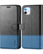 iPhone 11, [RFID Blocking] Card Slots Stand Magnetic Closure, Protective PU Leather [Shockproof TPU Interior Case] Flip Cover Compatible with iPhone 11 (2019 6.1 inch), Black - 7DAY'S