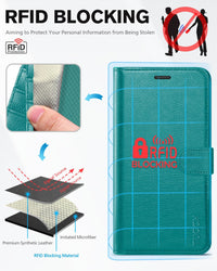 iPhone 11, [RFID Blocking] Card Slots Stand Magnetic Closure, Protective PU Leather [Shockproof TPU Interior Case] Flip Cover Compatible with iPhone 11 (2019 6.1 inch), Black - 7DAY'S