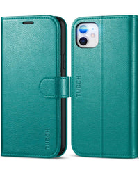 iPhone 11, [RFID Blocking] Card Slots Stand Magnetic Closure, Protective PU Leather [Shockproof TPU Interior Case] Flip Cover Compatible with iPhone 11 (2019 6.1 inch), Black - 7DAY'S