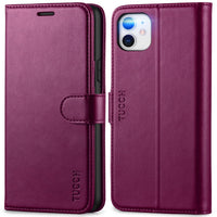 iPhone 11, [RFID Blocking] Card Slots Stand Magnetic Closure, Protective PU Leather [Shockproof TPU Interior Case] Flip Cover Compatible with iPhone 11 (2019 6.1 inch), Black - 7DAY'S