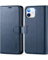 iPhone 12 /iPhone 12 Pro 5G, RFID Blocking Card Slot Stand [Shockproof TPU Interior Case] PU Leather Magnetic Protect Flip Cover Compatible with iPhone 12 Pro/12 6.1 - inch, Black - 7DAY'S