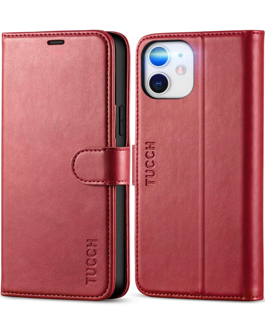 iPhone 12 /iPhone 12 Pro 5G, RFID Blocking Card Slot Stand [Shockproof TPU Interior Case] PU Leather Magnetic Protect Flip Cover Compatible with iPhone 12 Pro/12 6.1 - inch, Black - 7DAY'S