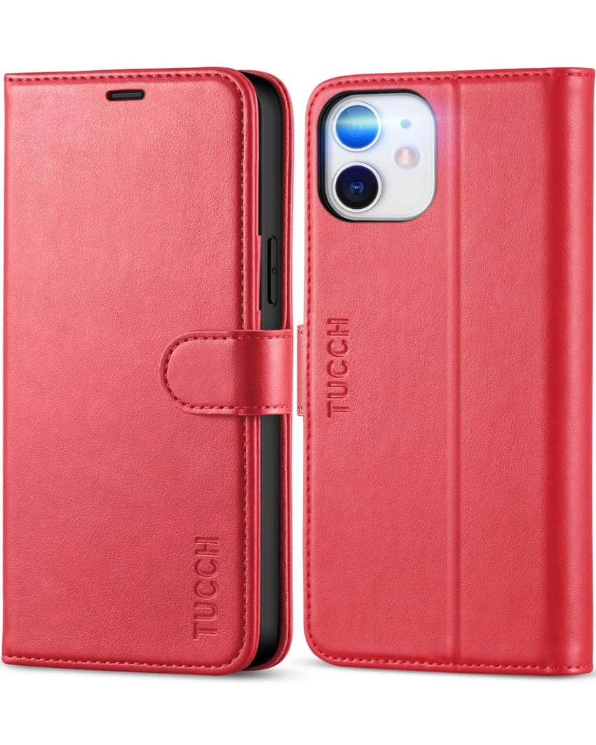 iPhone 12 /iPhone 12 Pro 5G, RFID Blocking Card Slot Stand [Shockproof TPU Interior Case] PU Leather Magnetic Protect Flip Cover Compatible with iPhone 12 Pro/12 6.1 - inch, Black - 7DAY'S