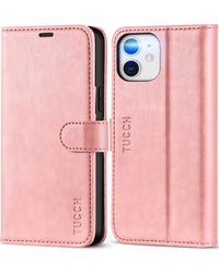 iPhone 12 /iPhone 12 Pro 5G, RFID Blocking Card Slot Stand [Shockproof TPU Interior Case] PU Leather Magnetic Protect Flip Cover Compatible with iPhone 12 Pro/12 6.1 - inch, Black - 7DAY'S