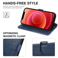 iPhone 12 Mini 5G, RFID Blocking Card Slot Stand [Shockproof TPU Interior Protect Case], PU Leather Magnetic Flip Folio Cover Compatible with iPhone 12 Mini 5.4 - inch, Black - 7DAY'S