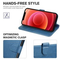 iPhone 12 Mini 5G, RFID Blocking Card Slot Stand [Shockproof TPU Interior Protect Case], PU Leather Magnetic Flip Folio Cover Compatible with iPhone 12 Mini 5.4 - inch, Black - 7DAY'S