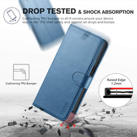 iPhone 12 Mini 5G, RFID Blocking Card Slot Stand [Shockproof TPU Interior Protect Case], PU Leather Magnetic Flip Folio Cover Compatible with iPhone 12 Mini 5.4 - inch, Black - 7DAY'S