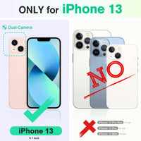 iPhone 13 6.1 - inch 5G, [RFID Blocking] Card Slots Holder Stand [Shockproof TPU Interior Case] PU Leather Magnetic Protective Flip Cover Compatible with iPhone 13, Plum Purple - 7DAY'S