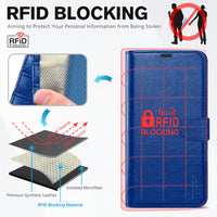 iPhone 13 6.1 - inch 5G, [RFID Blocking] Card Slots Holder Stand [Shockproof TPU Interior Case] PU Leather Magnetic Protective Flip Cover Compatible with iPhone 13, Plum Purple - 7DAY'S