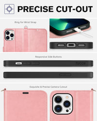 iPhone 13 Pro Max, RFID Blocking, 4 Card Slots, Stand Shockproof TPU Interior Shell, PU Leather Magnetic Flip Cover, Black - 7DAY'S