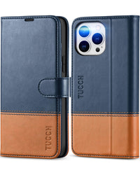 iPhone 13 Pro Max, RFID Blocking, 4 Card Slots, Stand Shockproof TPU Interior Shell, PU Leather Magnetic Flip Cover, Black - 7DAY'S