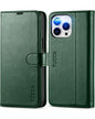 iPhone 13 Pro Max, RFID Blocking, 4 Card Slots, Stand Shockproof TPU Interior Shell, PU Leather Magnetic Flip Cover, Black - 7DAY'S