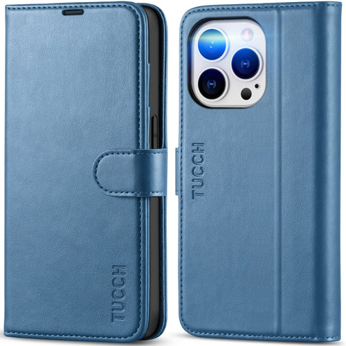 iPhone 14 Pro 5G, [RFID Blocking] 4 Card Holder Stand [Shockproof TPU Interior Case] PU Leather Magnetic Protective Flip Cover Compatible with iPhone 14 Pro 6.1" 2022, Black