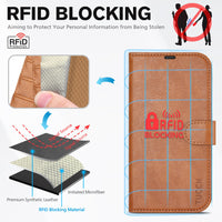 iPhone 14 Pro Max, [RFID Blocking] 4 Card Holder Stand [Shockproof TPU Interior Case] PU Leather Magnetic Protective Flip Cover Compatible with iPhone 14 Pro Max 6.7", Black - 7DAY'S