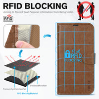 iPhone 14, [RFID Blocking] 4 Card Holder Stand [Shockproof TPU Interior Shell], PU Leather Magnetic Protective Flip Cover 6.1" 2022, Black - 7DAY'S