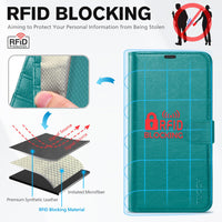 iPhone 14, [RFID Blocking] 4 Card Holder Stand [Shockproof TPU Interior Shell], PU Leather Magnetic Protective Flip Cover 6.1" 2022, Black - 7DAY'S