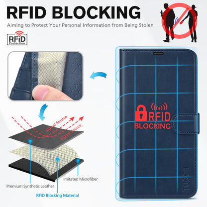 iPhone 15 6.1", Kickstand PU Leather [RFID Blocking] 4 Card Holder Magnetic Stand Protective Cover [TPU Shockproof Inner Shell] 5G 2023, Black - 7DAY'S