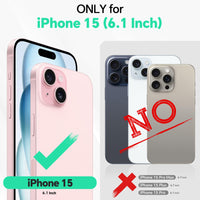 iPhone 15 6.1", Kickstand PU Leather [RFID Blocking] 4 Card Holder Magnetic Stand Protective Cover [TPU Shockproof Inner Shell] 5G 2023, Black - 7DAY'S
