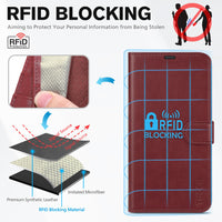 iPhone 15 6.1", Kickstand PU Leather [RFID Blocking] 4 Card Holder Magnetic Stand Protective Cover [TPU Shockproof Inner Shell] 5G 2023, Black - 7DAY'S