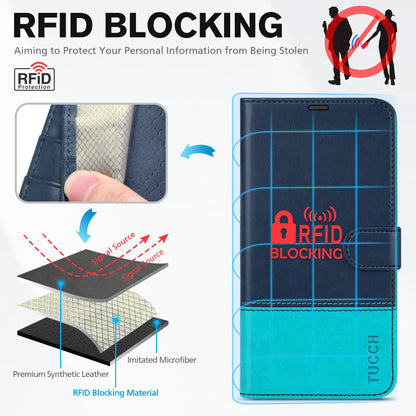 iPhone 15 Pro Max, RFID Blocking 4 Card Holder Kickstand Shockproof TPU Inner Case, PU Leather Magnetic Flip Folio Cover, Black - 7DAY'S