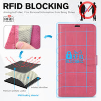 iPhone 15 Pro Max, RFID Blocking 4 Card Holder Kickstand Shockproof TPU Inner Case, PU Leather Magnetic Flip Folio Cover, Black - 7DAY'S