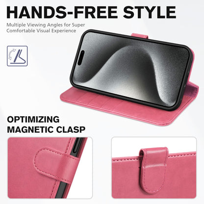 iPhone 15 Pro Max, RFID Blocking 4 Card Holder Kickstand Shockproof TPU Inner Case, PU Leather Magnetic Flip Folio Cover, Black - 7DAY'S
