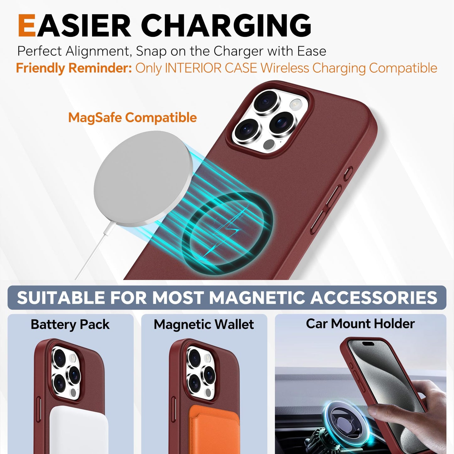 iPhone 15 Pro Max, RFID Blocking 4 Card Holder Kickstand Shockproof TPU Inner Case, PU Leather Magnetic Flip Folio Cover, Black - 7DAY'S