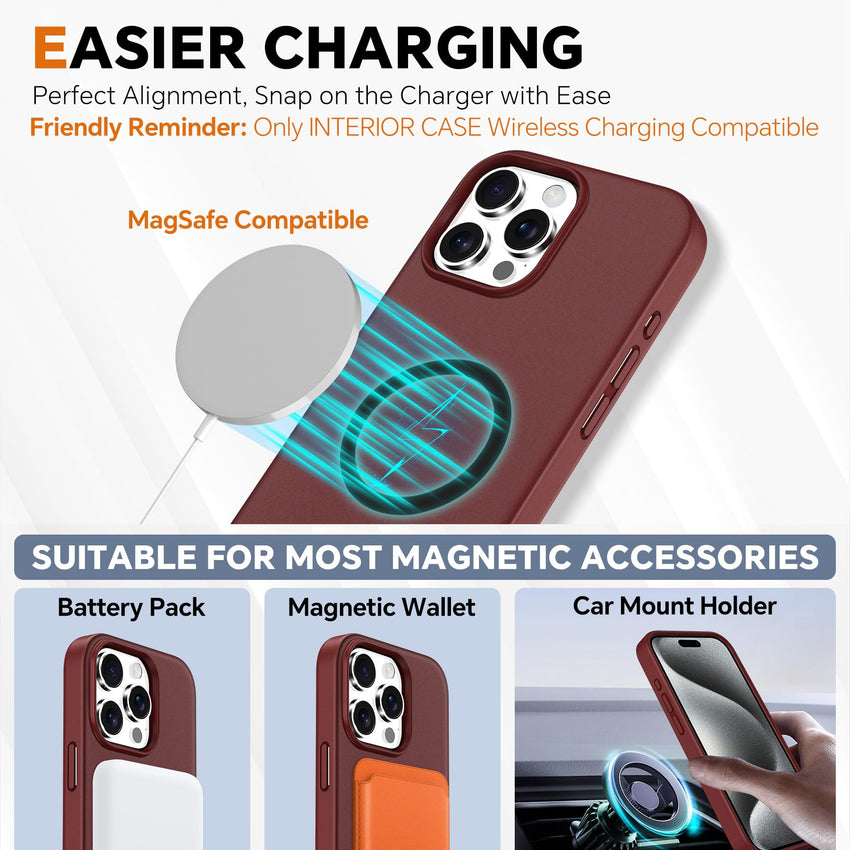 iPhone 15 Pro Max, RFID Blocking 4 Card Holder Kickstand Shockproof TPU Inner Case, PU Leather Magnetic Flip Folio Cover, Black - 7DAY'S