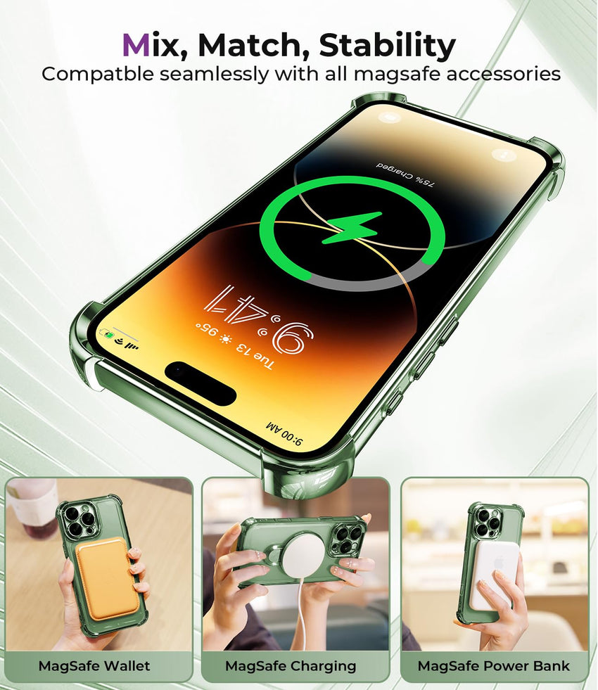 iPhone 16 Pro Max Case with Integrated Lens Protection, [Foldable Stand & Ring Holder] [Raised Cushioning Guard], Glitter Metallic Glossy Bumper Women Case 6.9 inch, Gold - 7DAY'S