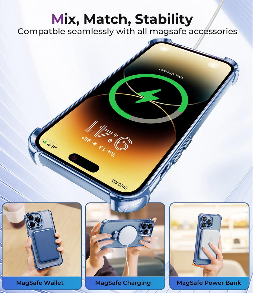 iPhone 16 Pro Max Case with Integrated Lens Protection, [Foldable Stand & Ring Holder] [Raised Cushioning Guard], Glitter Metallic Glossy Bumper Women Case 6.9 inch, Gold - 7DAY'S