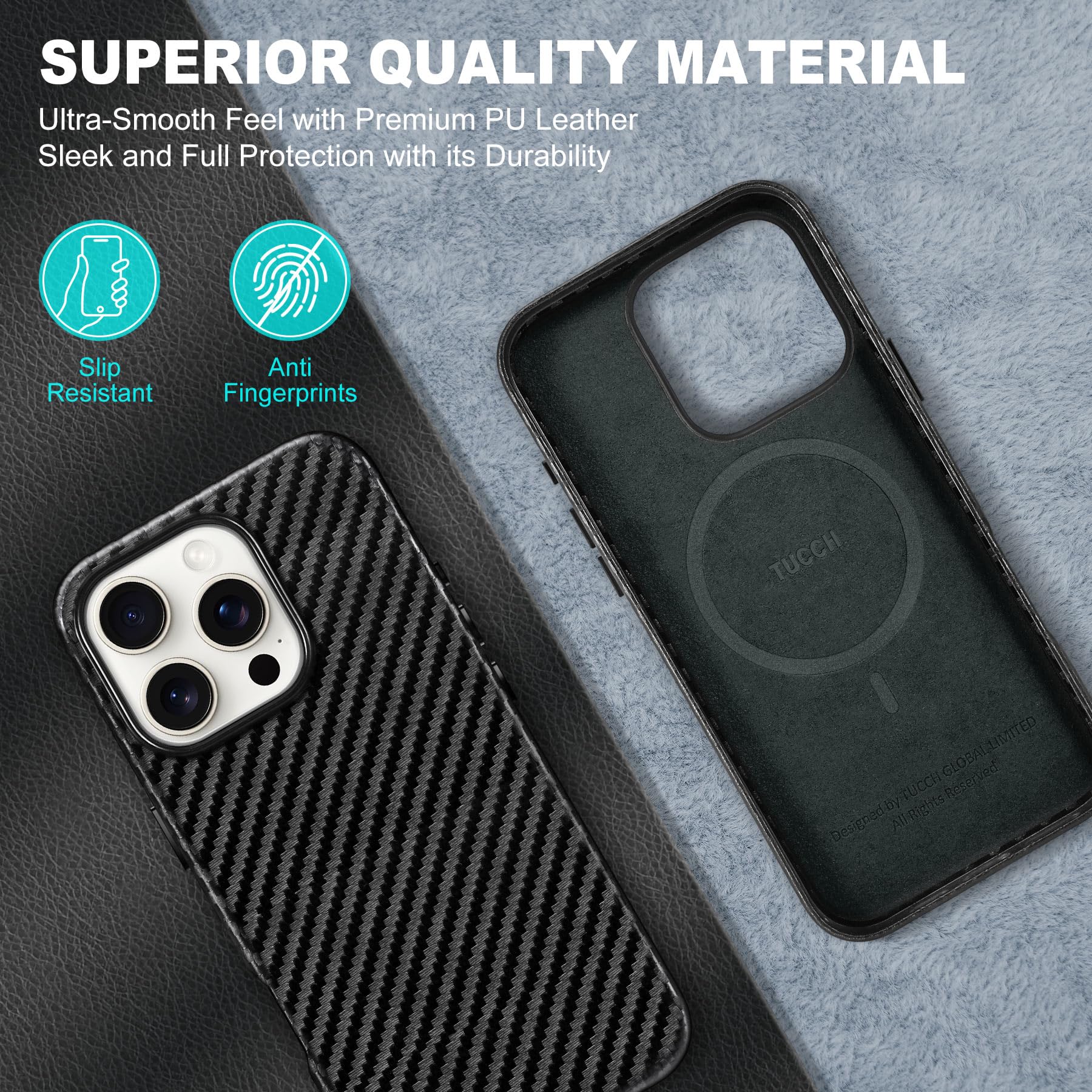 iPhone 16 Pro Max, Magnetic Slim Case [Wireless Charging] Shockproof Anti - Slip Protective Phone Cover[Anti - Fingerprint] Compatible with iPhone 16 Pro Max 6.9", Raspberry Red - 7DAY'S