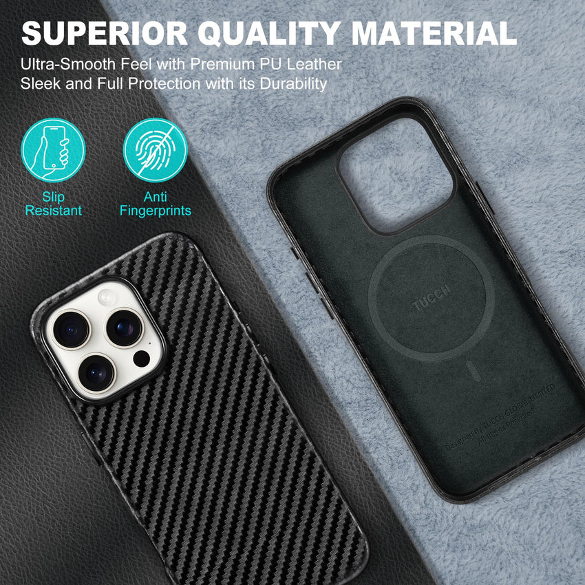 iPhone 16 Pro Max, Magnetic Slim Case [Wireless Charging] Shockproof Anti - Slip Protective Phone Cover[Anti - Fingerprint] Compatible with iPhone 16 Pro Max 6.9", Raspberry Red - 7DAY'S
