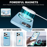 iPhone 16 Pro Max, Magnetic Slim Case [Wireless Charging] Shockproof Anti - Slip Protective Phone Cover[Anti - Fingerprint] Compatible with iPhone 16 Pro Max 6.9", Raspberry Red - 7DAY'S
