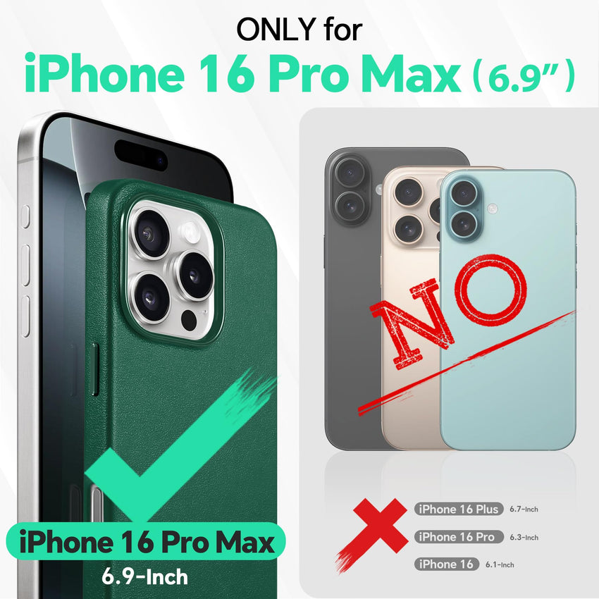 iPhone 16 Pro Max, Magnetic Slim Case [Wireless Charging] Shockproof Anti - Slip Protective Phone Cover[Anti - Fingerprint] Compatible with iPhone 16 Pro Max 6.9", Raspberry Red - 7DAY'S