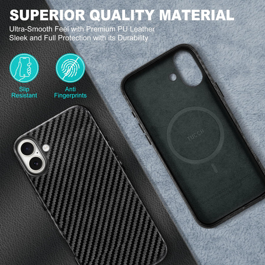 iPhone 16 Pro Max, Magnetic Slim Case [Wireless Charging] Shockproof Anti - Slip Protective Phone Cover[Anti - Fingerprint] Compatible with iPhone 16 Pro Max 6.9", Raspberry Red - 7DAY'S