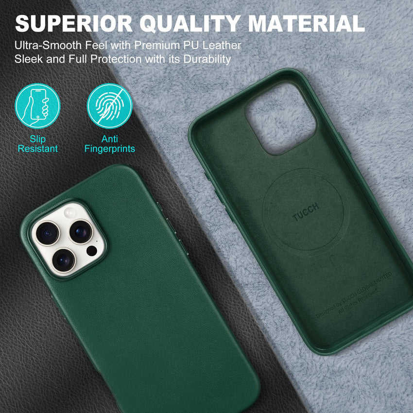 iPhone 16 Pro Max, Magnetic Slim Case [Wireless Charging] Shockproof Anti - Slip Protective Phone Cover[Anti - Fingerprint] Compatible with iPhone 16 Pro Max 6.9", Raspberry Red - 7DAY'S