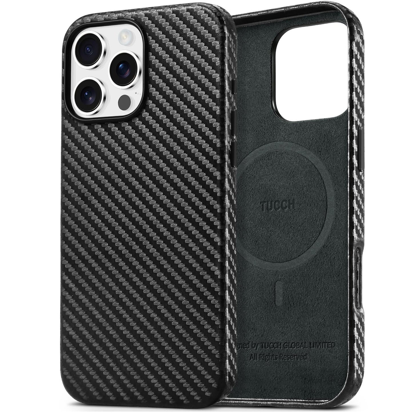 iPhone 16 Pro Max, Magnetic Slim Case [Wireless Charging] Shockproof Anti - Slip Protective Phone Cover[Anti - Fingerprint] Compatible with iPhone 16 Pro Max 6.9", Raspberry Red - 7DAY'S
