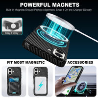 iPhone 16 Pro Max, Magnetic Slim Case [Wireless Charging] Shockproof Anti - Slip Protective Phone Cover[Anti - Fingerprint] Compatible with iPhone 16 Pro Max 6.9", Raspberry Red - 7DAY'S