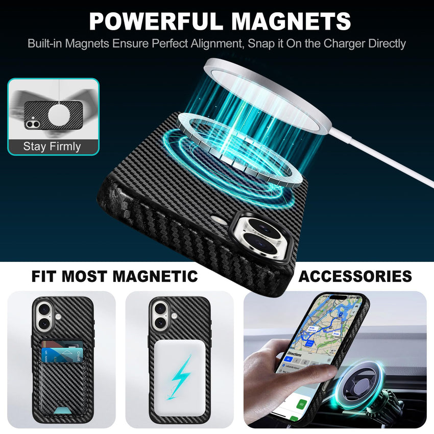 iPhone 16 Pro Max, Magnetic Slim Case [Wireless Charging] Shockproof Anti - Slip Protective Phone Cover[Anti - Fingerprint] Compatible with iPhone 16 Pro Max 6.9", Raspberry Red - 7DAY'S