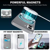 iPhone 16 Pro Max, Magnetic Slim Case [Wireless Charging] Shockproof Anti - Slip Protective Phone Cover[Anti - Fingerprint] Compatible with iPhone 16 Pro Max 6.9", Raspberry Red - 7DAY'S
