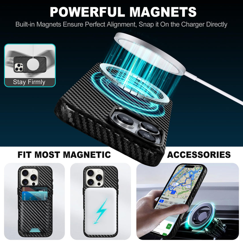 iPhone 16 Pro Max, Magnetic Slim Case [Wireless Charging] Shockproof Anti - Slip Protective Phone Cover[Anti - Fingerprint] Compatible with iPhone 16 Pro Max 6.9", Raspberry Red - 7DAY'S
