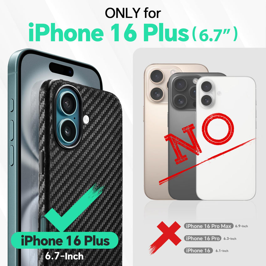 iPhone 16 Pro Max, Magnetic Slim Case [Wireless Charging] Shockproof Anti - Slip Protective Phone Cover[Anti - Fingerprint] Compatible with iPhone 16 Pro Max 6.9", Raspberry Red - 7DAY'S