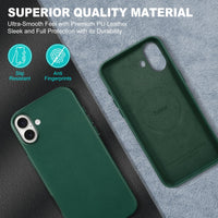 iPhone 16 Pro Max, Magnetic Slim Case [Wireless Charging] Shockproof Anti - Slip Protective Phone Cover[Anti - Fingerprint] Compatible with iPhone 16 Pro Max 6.9", Raspberry Red - 7DAY'S