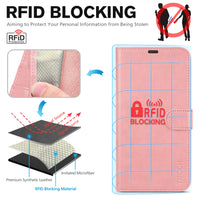 iPhone 16 Pro, RFID Blocking [4 Card Holder] Kickstand [Shockproof TPU Inner Shell] PU Leather Magnetic Protective Flip Cover 6.3“ 2024, Black - 7DAY'S
