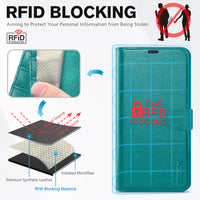 iPhone 16 Pro, RFID Blocking [4 Card Holder] Kickstand [Shockproof TPU Inner Shell] PU Leather Magnetic Protective Flip Cover 6.3“ 2024, Black - 7DAY'S